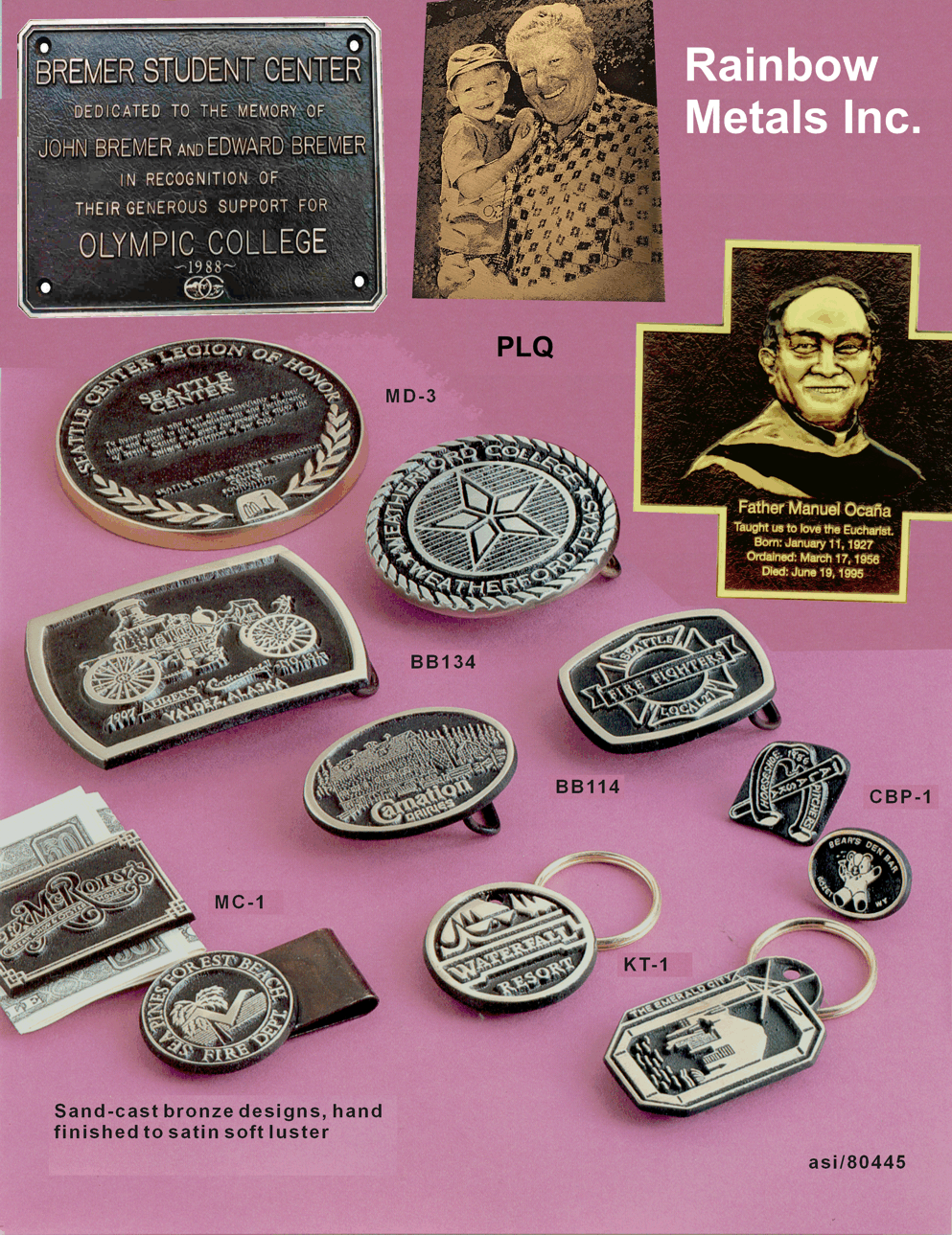 assorted bronze items